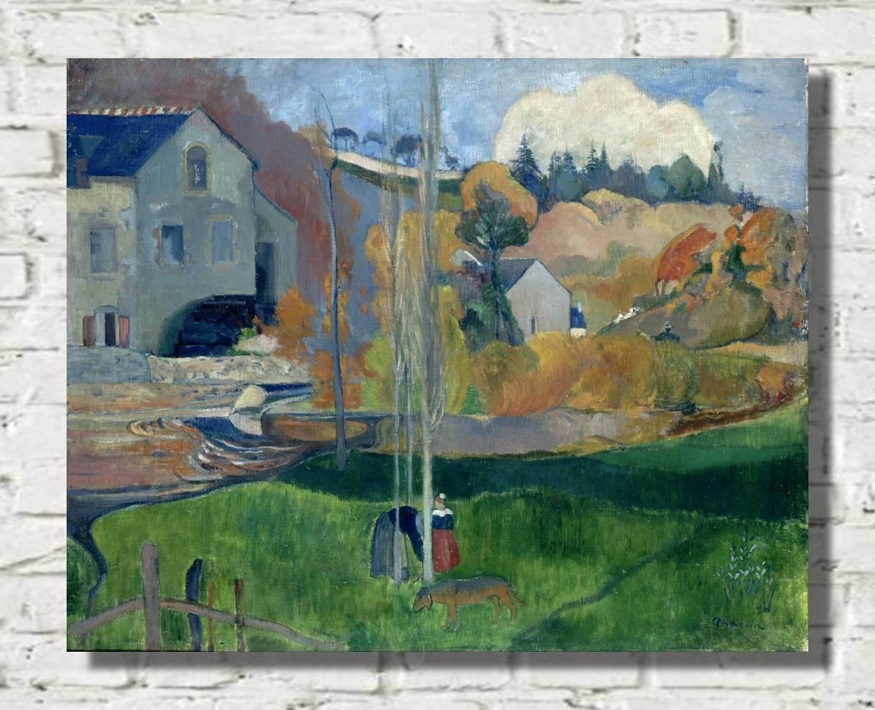 Paul Gauguin Print : Landscape in Brittany. The David Mill