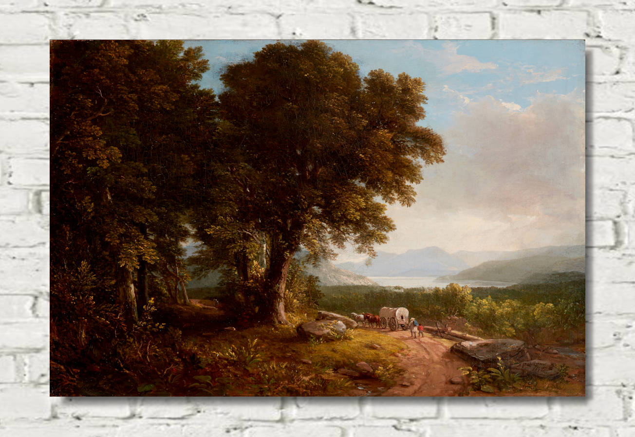 Asher Brown Durand Print, Landscape with Covered Wagon