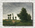 Paul Gauguin Print : Landscape with Poplars (1875)