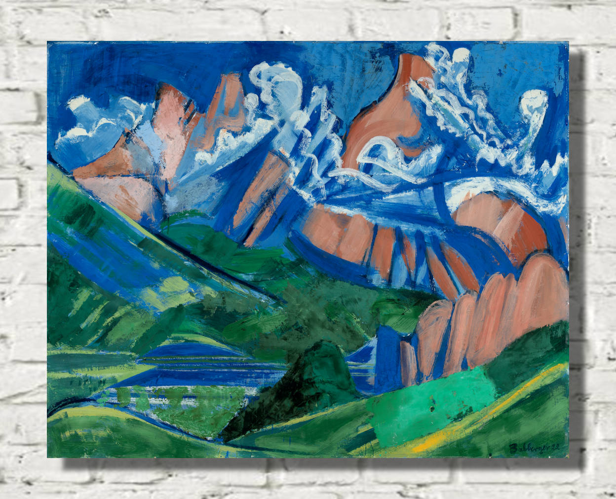 August Babberger Print, Landscape (1922)