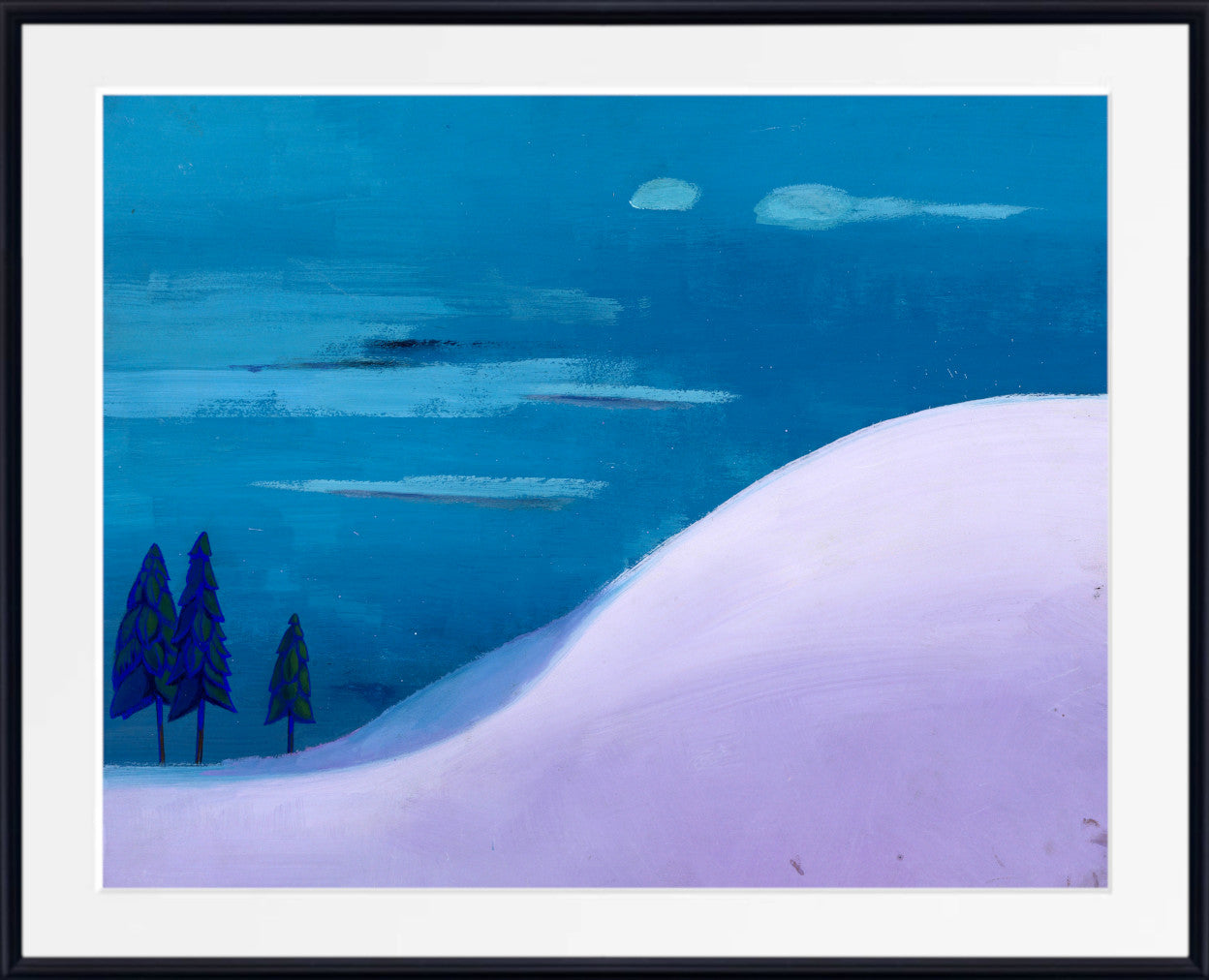 Landschaft in Blue and Lilac, Karl Wiener Print