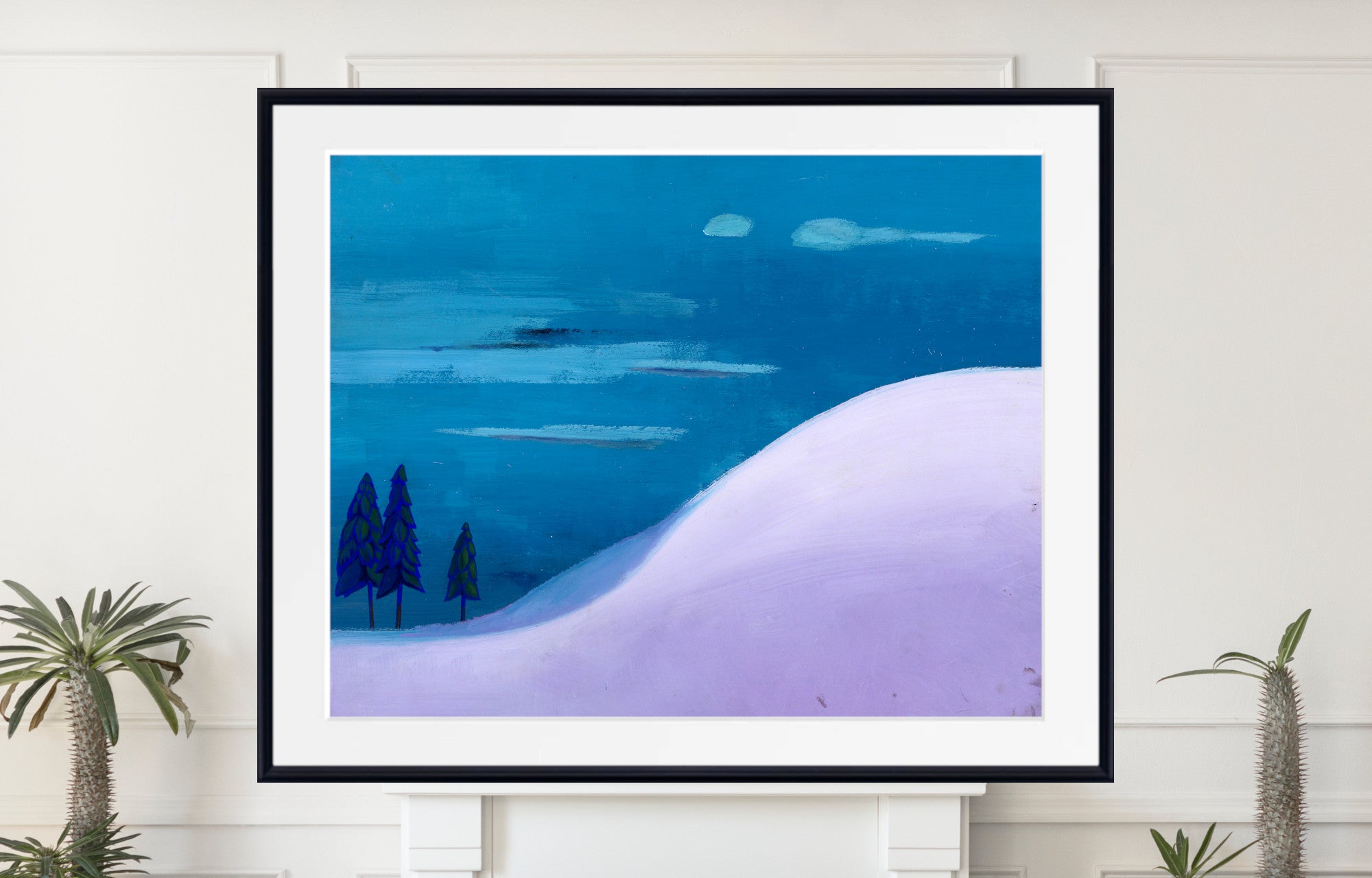 Landschaft in Blue and Lilac, Karl Wiener Print