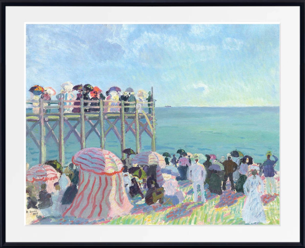 The beach and the Trouville pier (1905) by Raoul Dufy