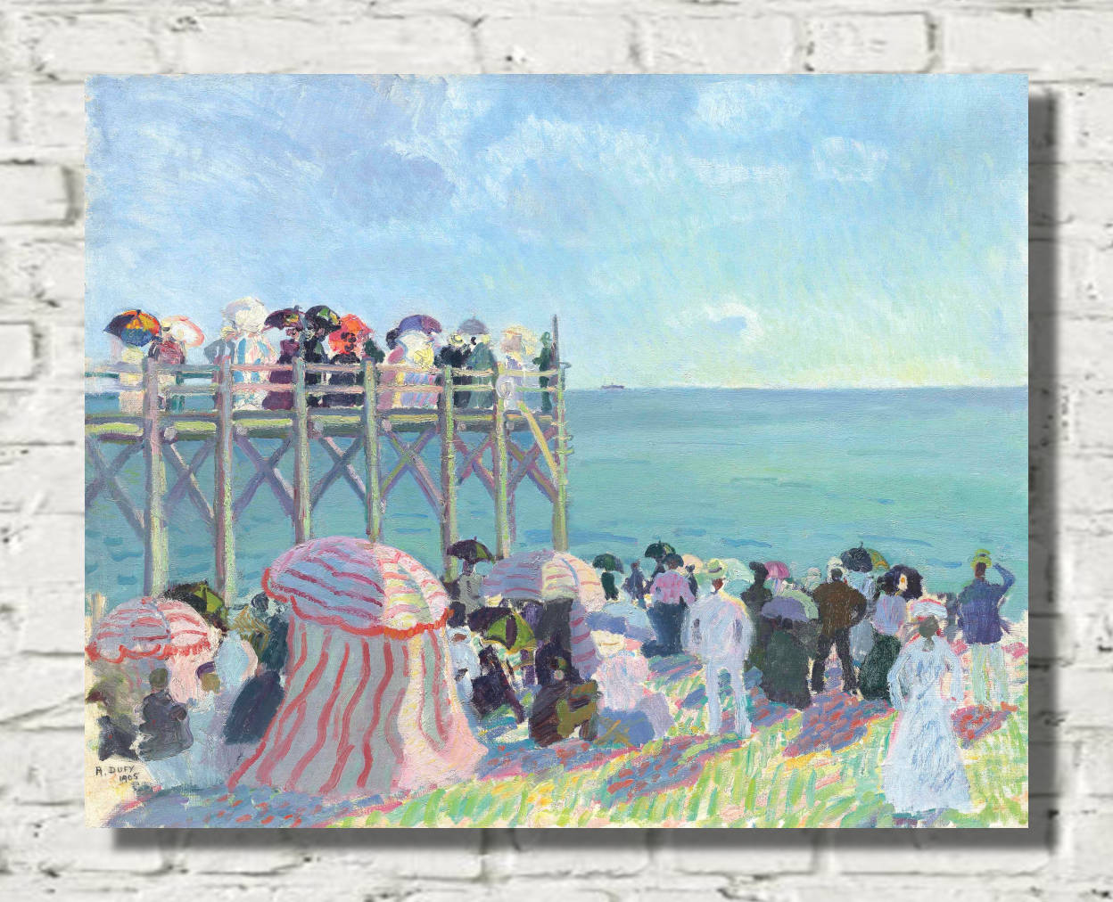 The beach and the Trouville pier (1905) by Raoul Dufy