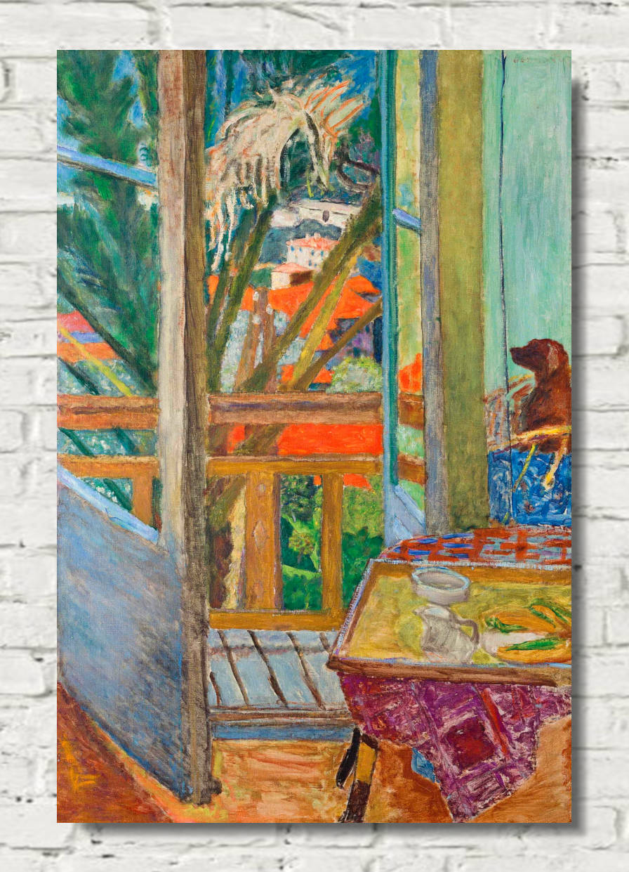 Pierre Bonnard Print, The French Window with Dog (1927)