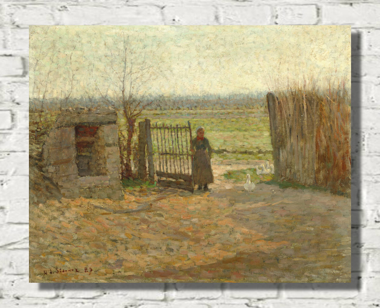 Henri Le Sidaner Print, The Farm Gate (1887)