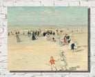 Jean-François Raffaëlli Print, The promenade at low tide