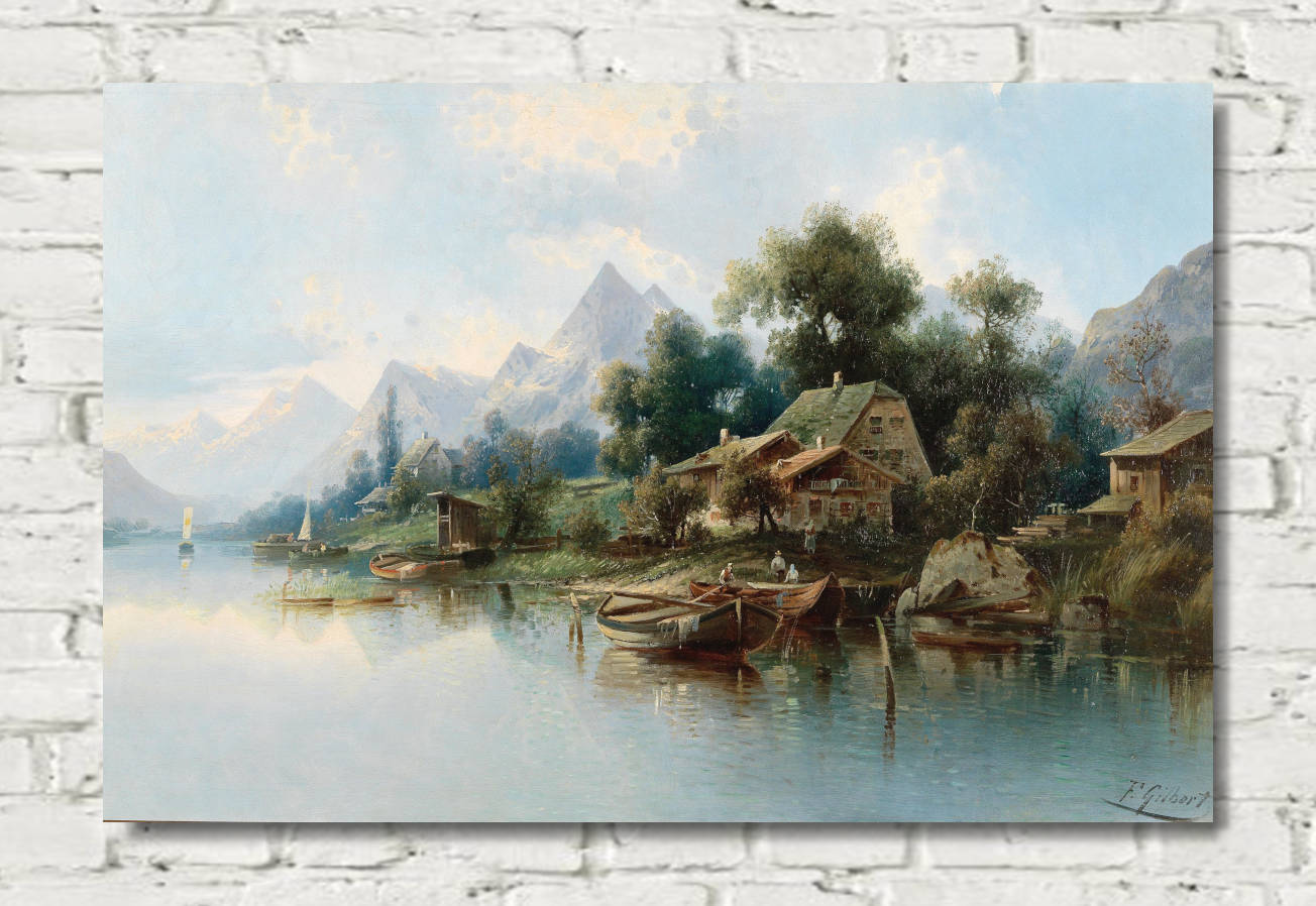 Karl Kaufmann Print, Large Mountain Lake