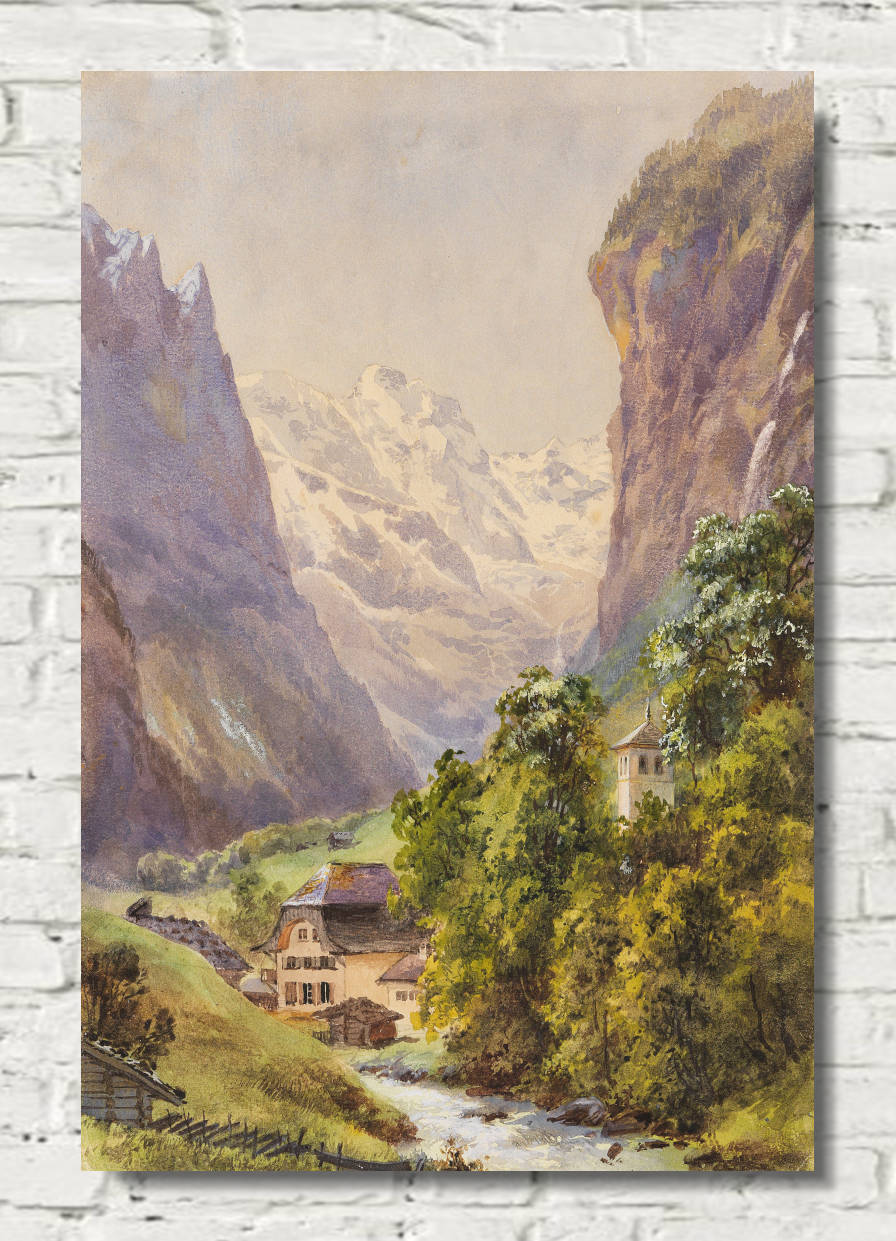 Edward Compton Print, Lauterbrunnen (Switzerland) (ca. 1880)