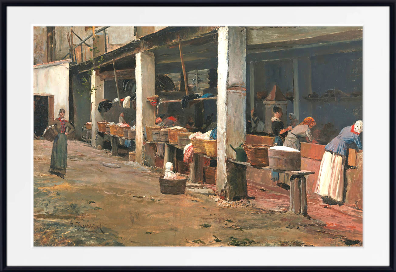 Santiago Rusinol Print, The Washing Place, Barcelona