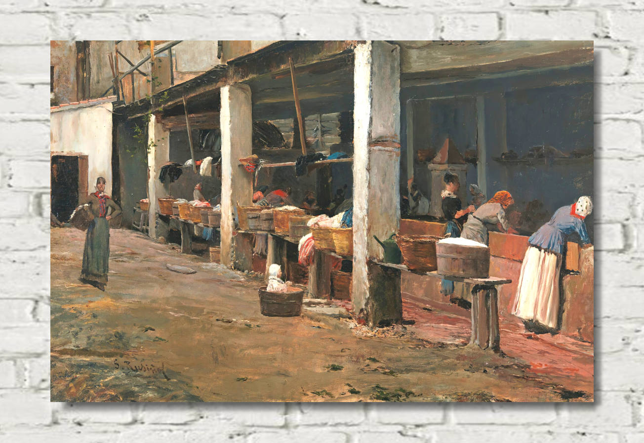 Santiago Rusinol Print, The Washing Place, Barcelona