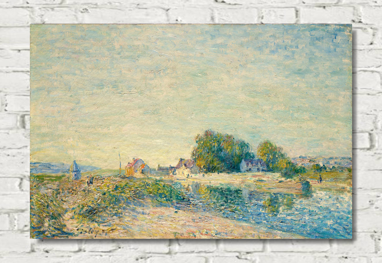 Alfred Sisley Print, The Loing Canal Dam at Saint-Mammès