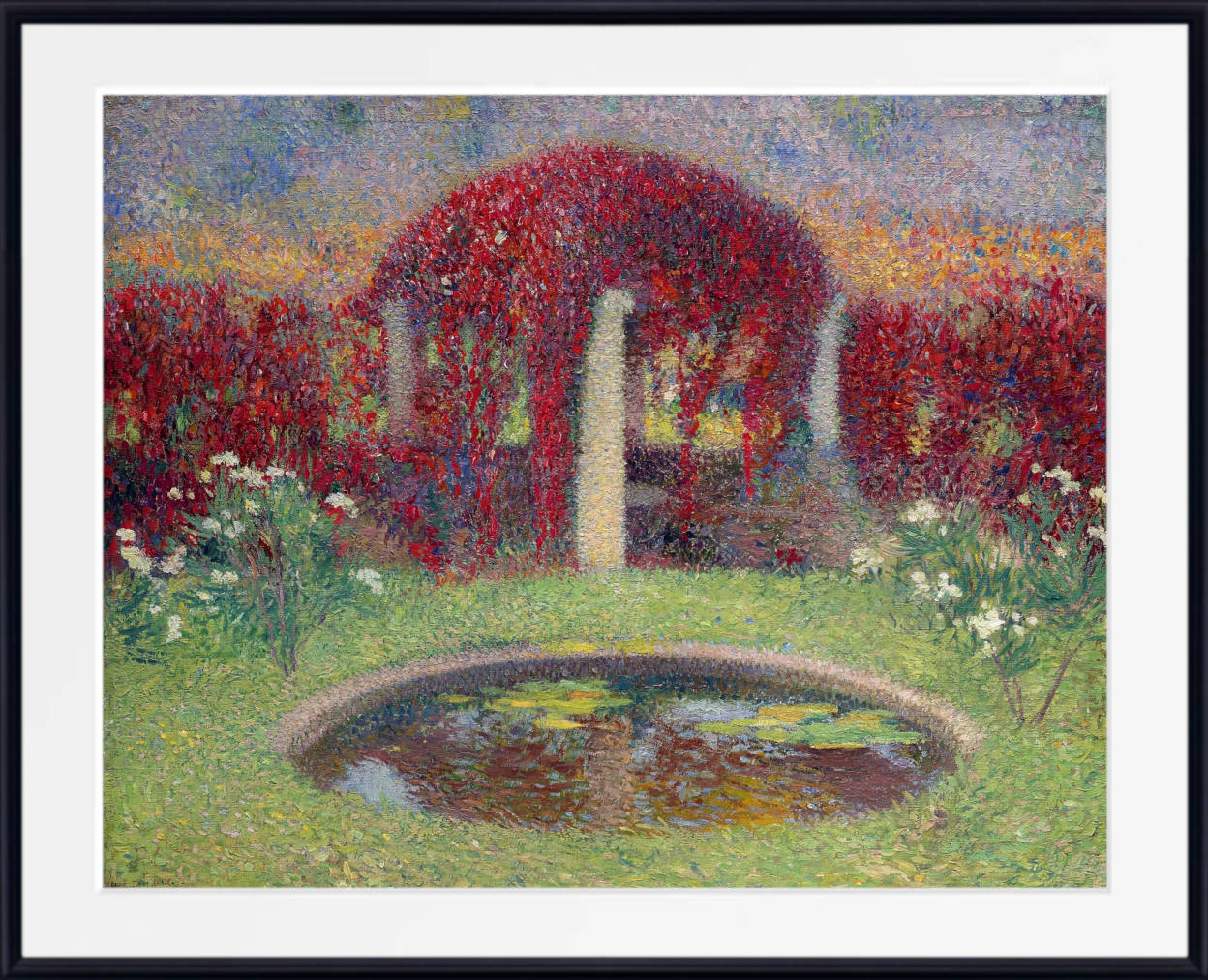 Henri Martin Print, The Basin and the Arbor (1910)