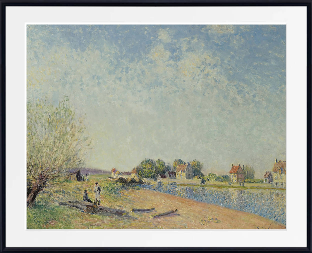 Alfred Sisley Print, The Loing Canal in Saint-Mammès (1885)