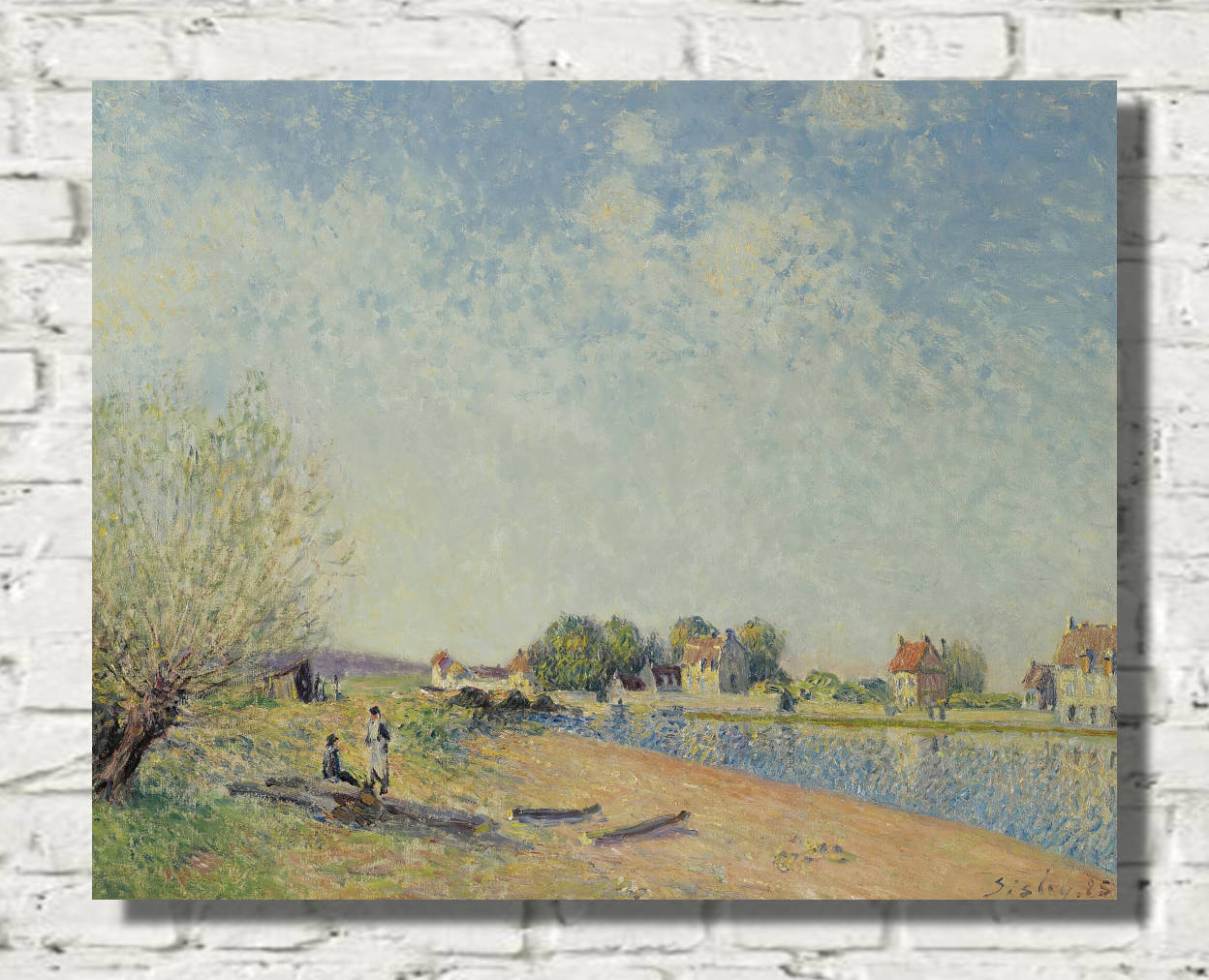 Alfred Sisley Print, The Loing Canal in Saint-Mammès (1885)