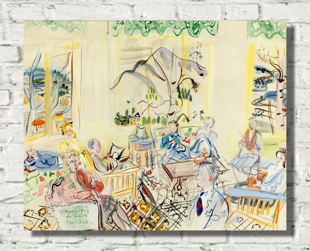 Le Casot À vernet-les-bains, Christmas (1942) by Raoul Dufy