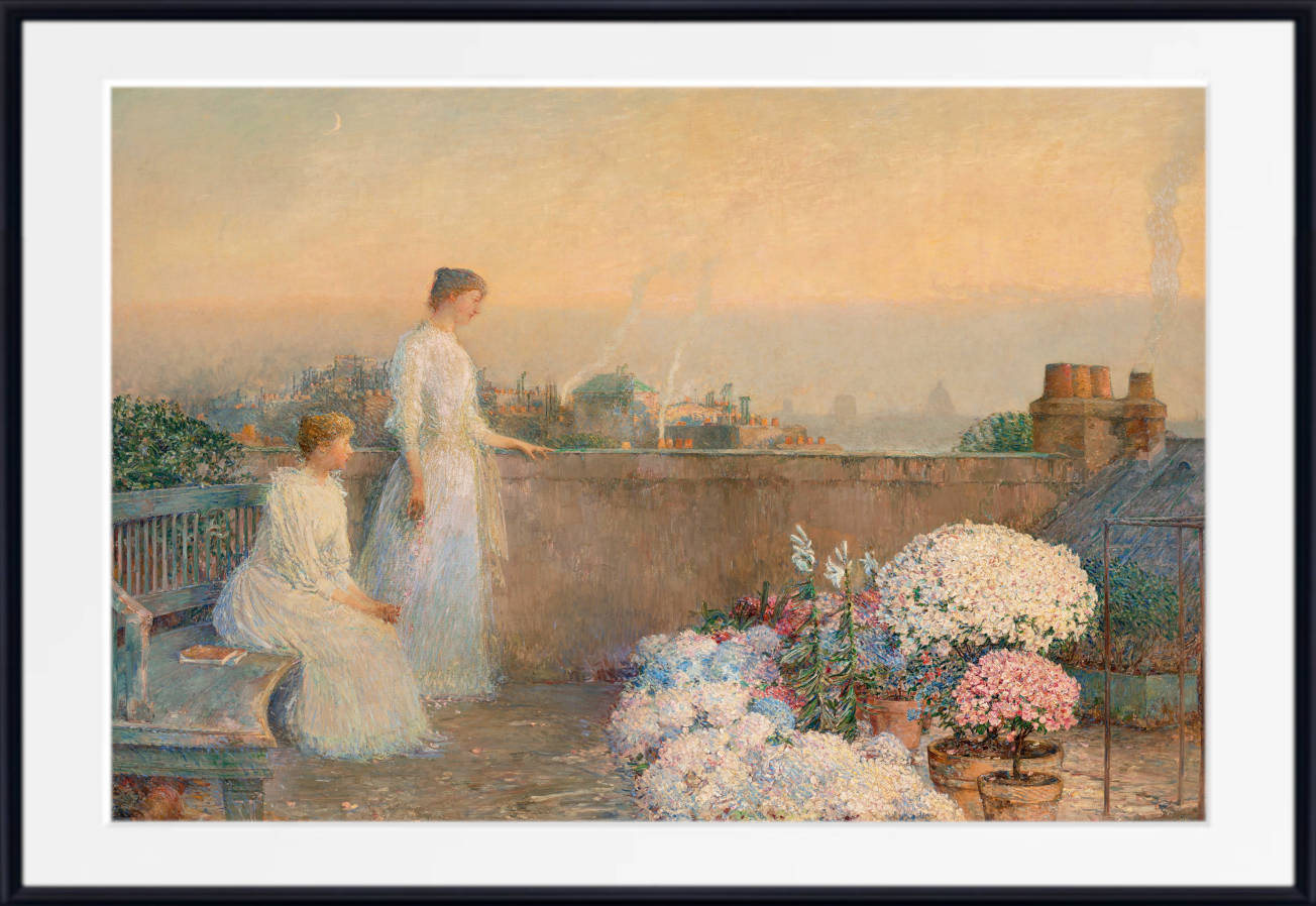 Frederick Childe Hassam Print : Le Crépuscule (circa 1888)