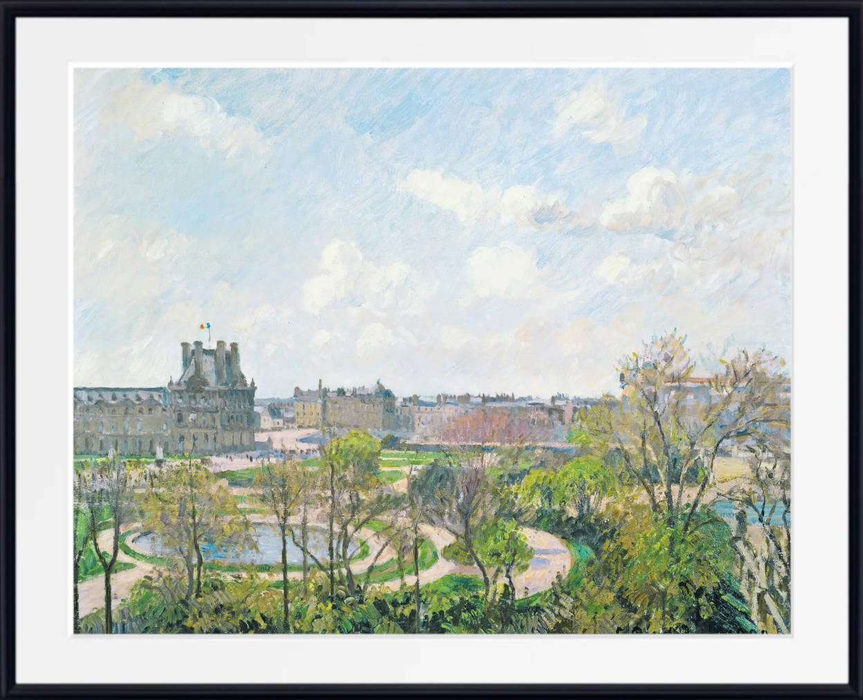 Camille Pissarro Print, Le Jardin Des Tuileries Et Le Pavillon De Flore, Matin, Printemps (1900)