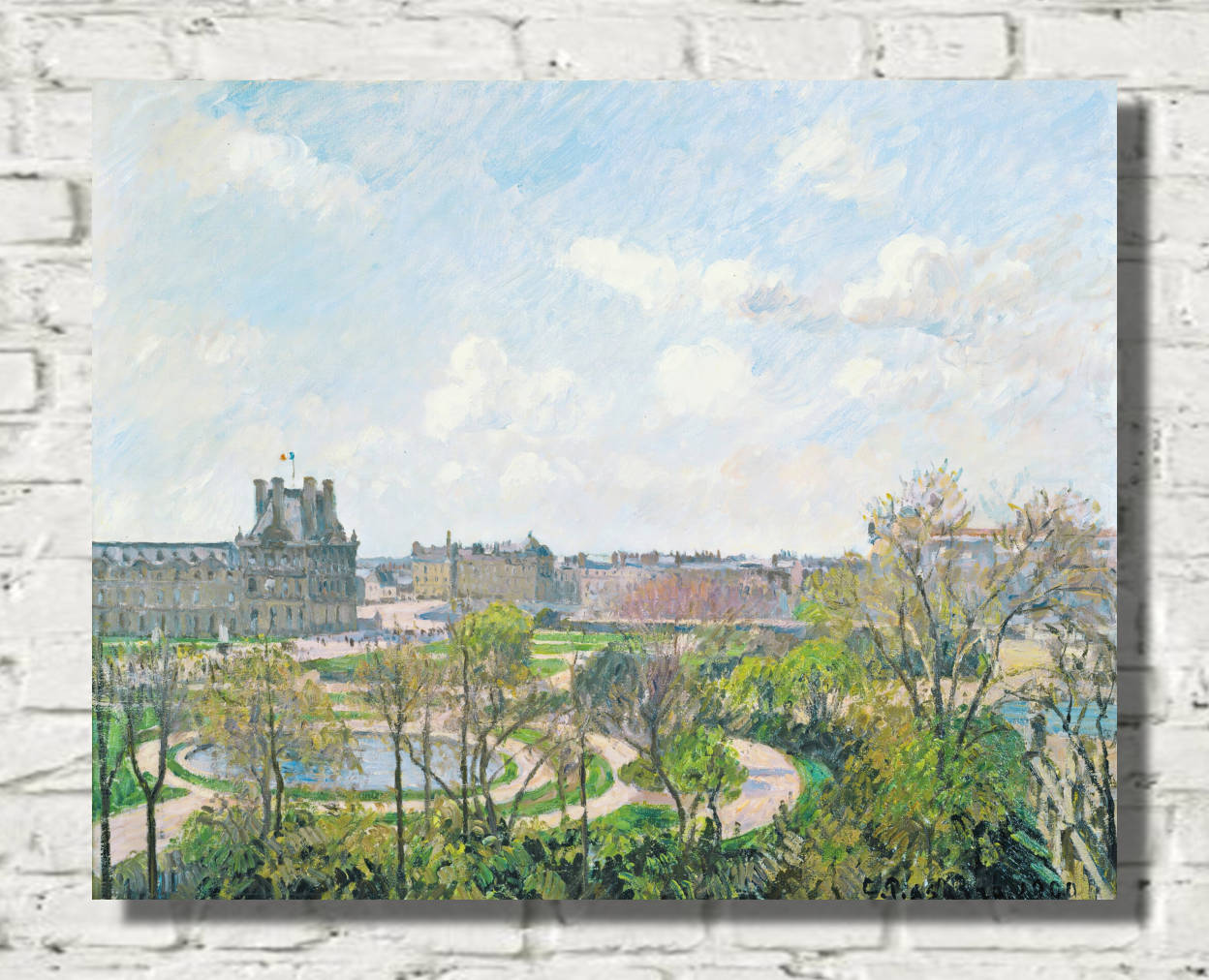 Camille Pissarro Print, Le Jardin Des Tuileries Et Le Pavillon De Flore, Matin, Printemps (1900)