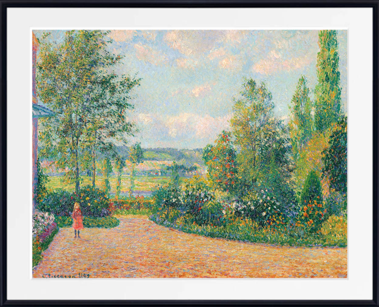 Camille Pissarro Print, Le Jardin d’Octave Mirbeau, la terrasse, Les Damps (1892)