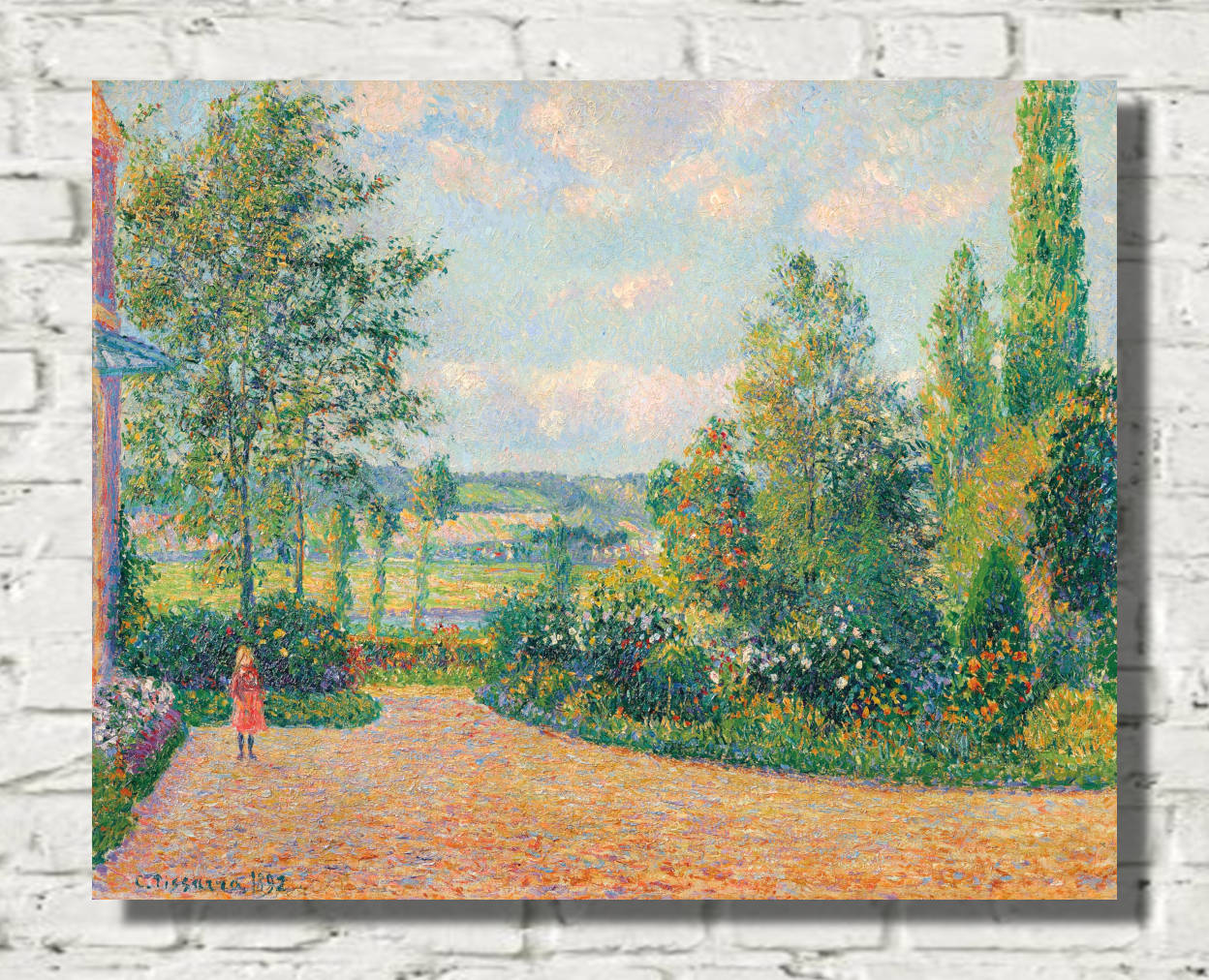 Camille Pissarro Print, Le Jardin d’Octave Mirbeau, la terrasse, Les Damps (1892)