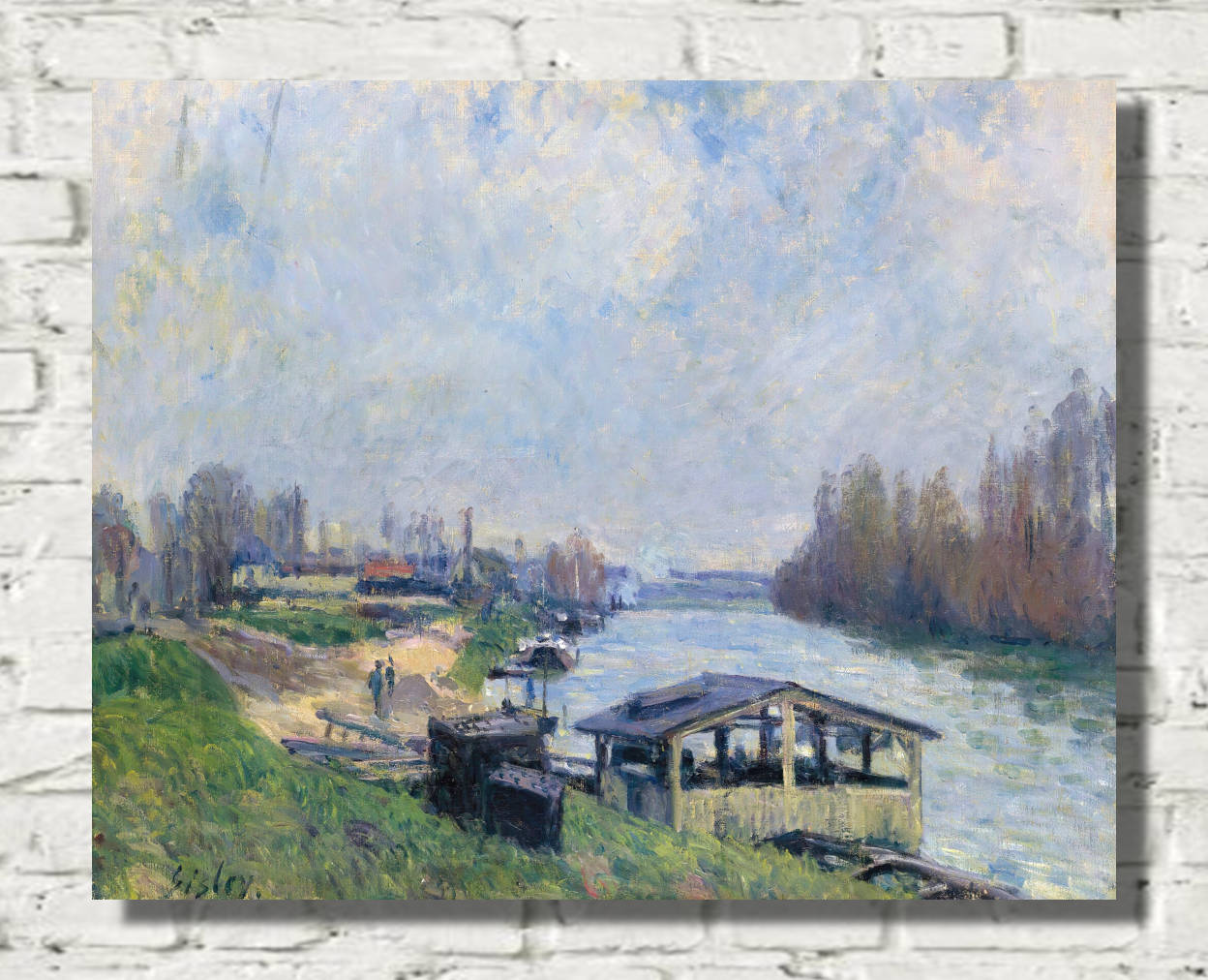 Alfred Sisley Print, The Billancourt Washhouse