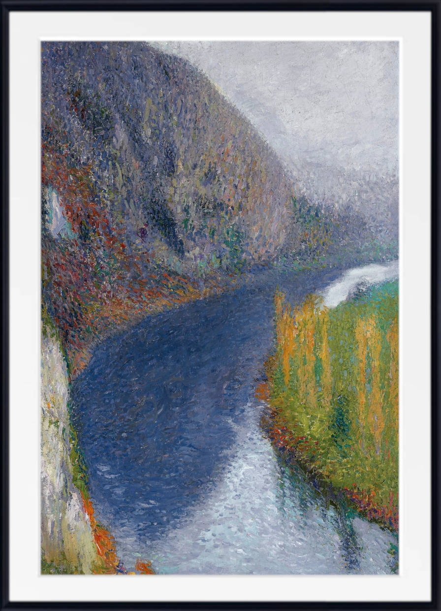 Henri Martin Print, The Lot, cliffs of St-Cirq-Lapopie