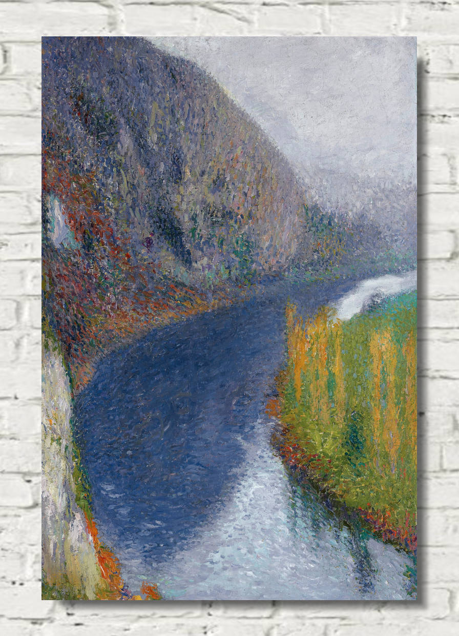 Henri Martin Print, The Lot, cliffs of St-Cirq-Lapopie