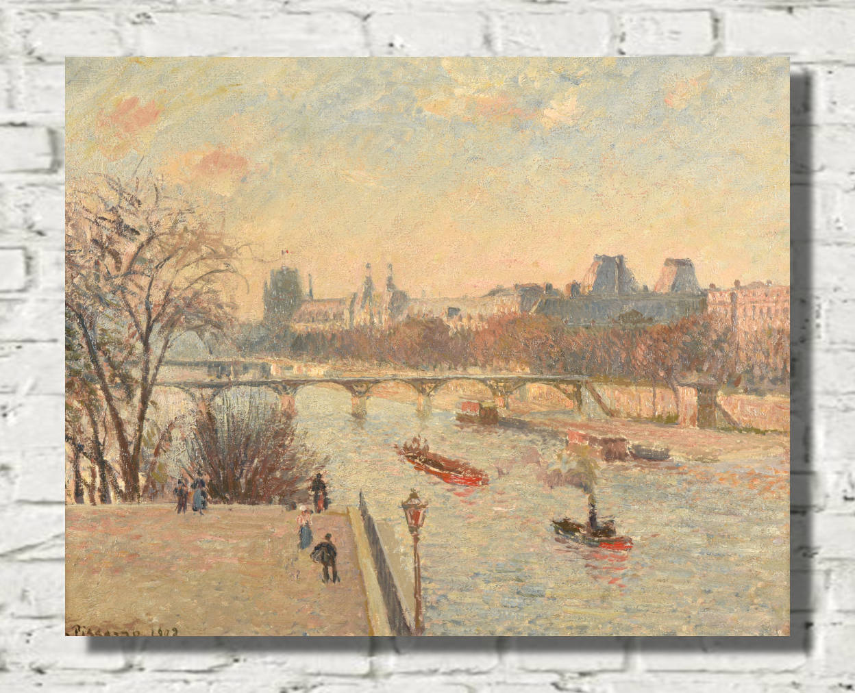Camille Pissarro Print, Le Louvre (1902)