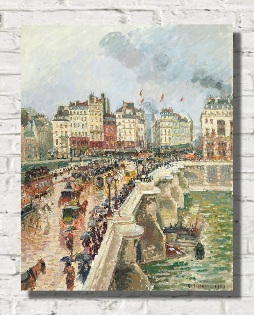 Camille Pissarro Print, The Pont-Neuf, rainy afternoon (1901)