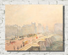 Camille Pissarro Print, The Pont-Neuf, snow and fog effect (1902)