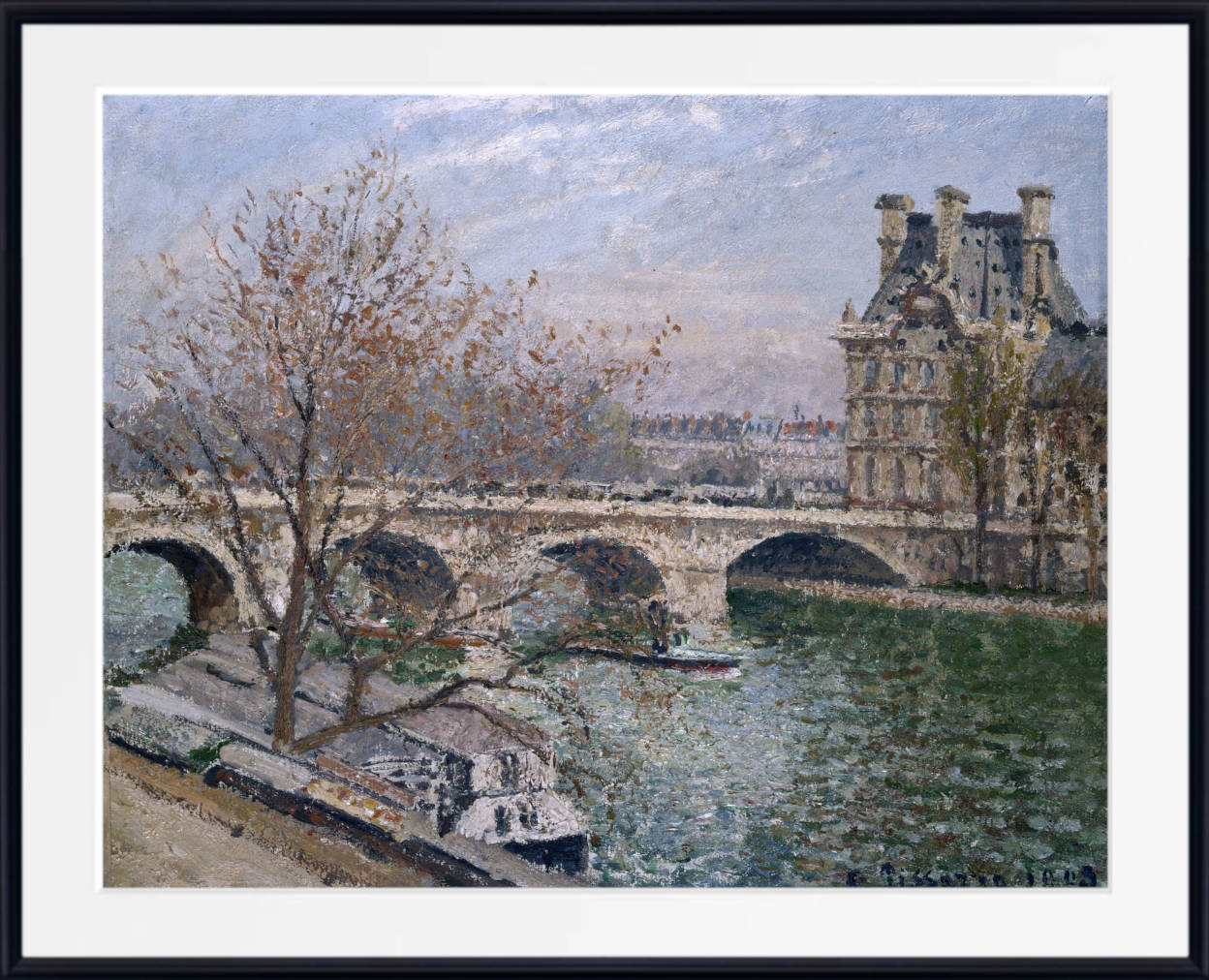Camille Pissarro Print, The Royal Bridge and the Pavillon de Flore (1903)