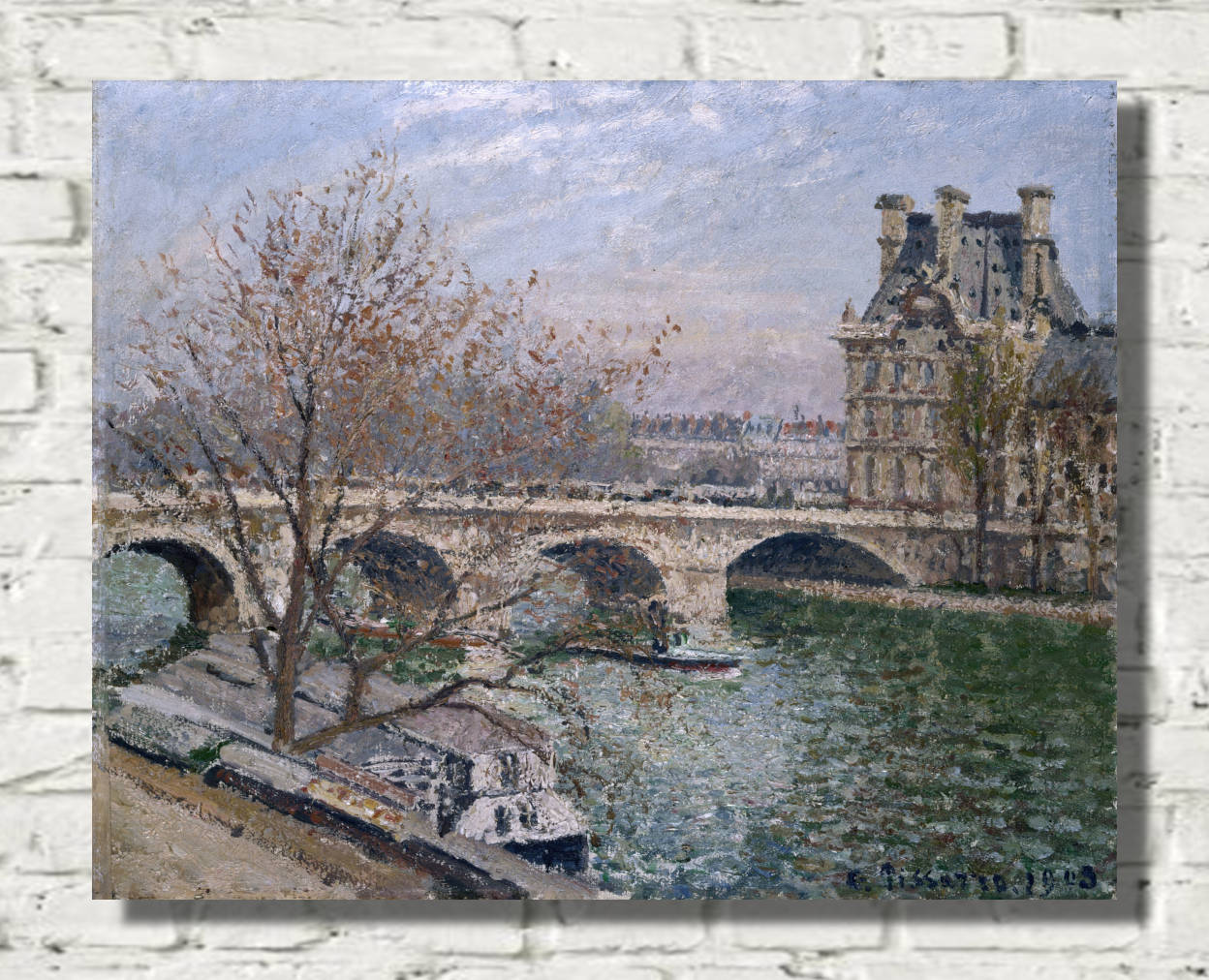 Camille Pissarro Print, The Royal Bridge and the Pavillon de Flore (1903)