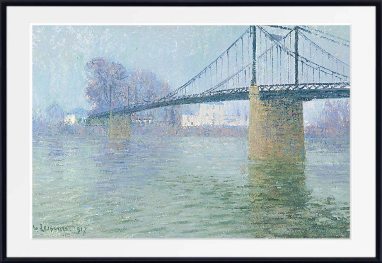 Gustave Loiseau Print, The Suspension Bridge at Triel (1917)