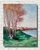 Maximilien Luce Print, The Rest on the Banks of the Loire in Saint-Ay (1910)