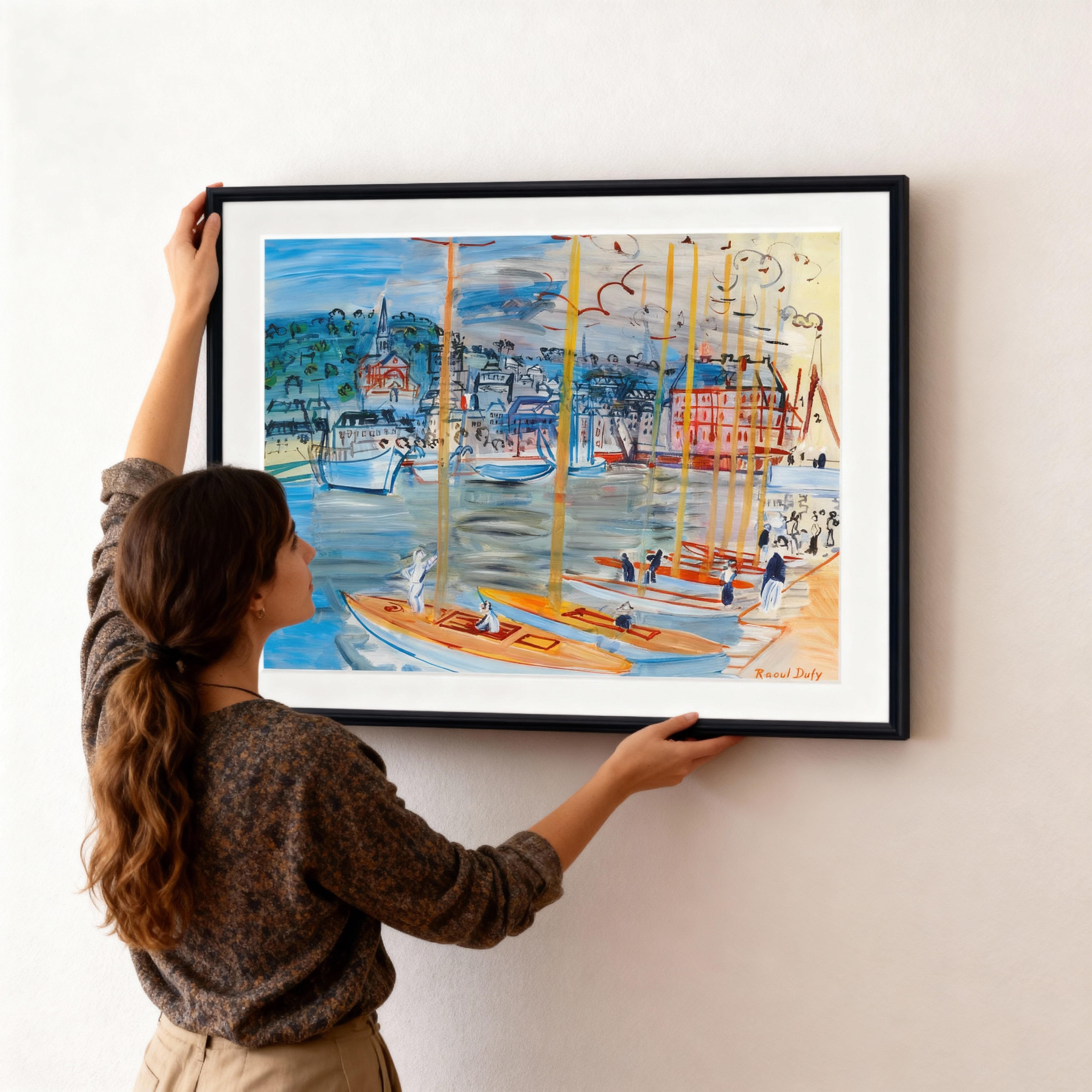 The Deauville basin (1938) by Raoul Dufy