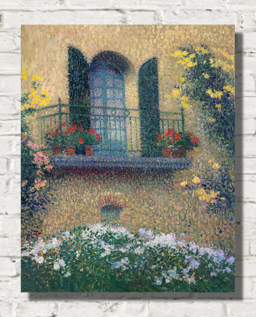 Henri Martin Print, Jaurès' balcony (circa 1915)