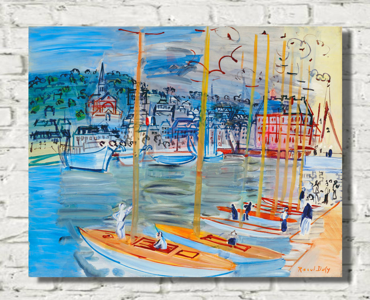 The Deauville basin (1938) by Raoul Dufy