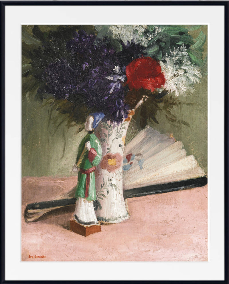 Le bouquet de violettes by Eva Gonzalès framed print