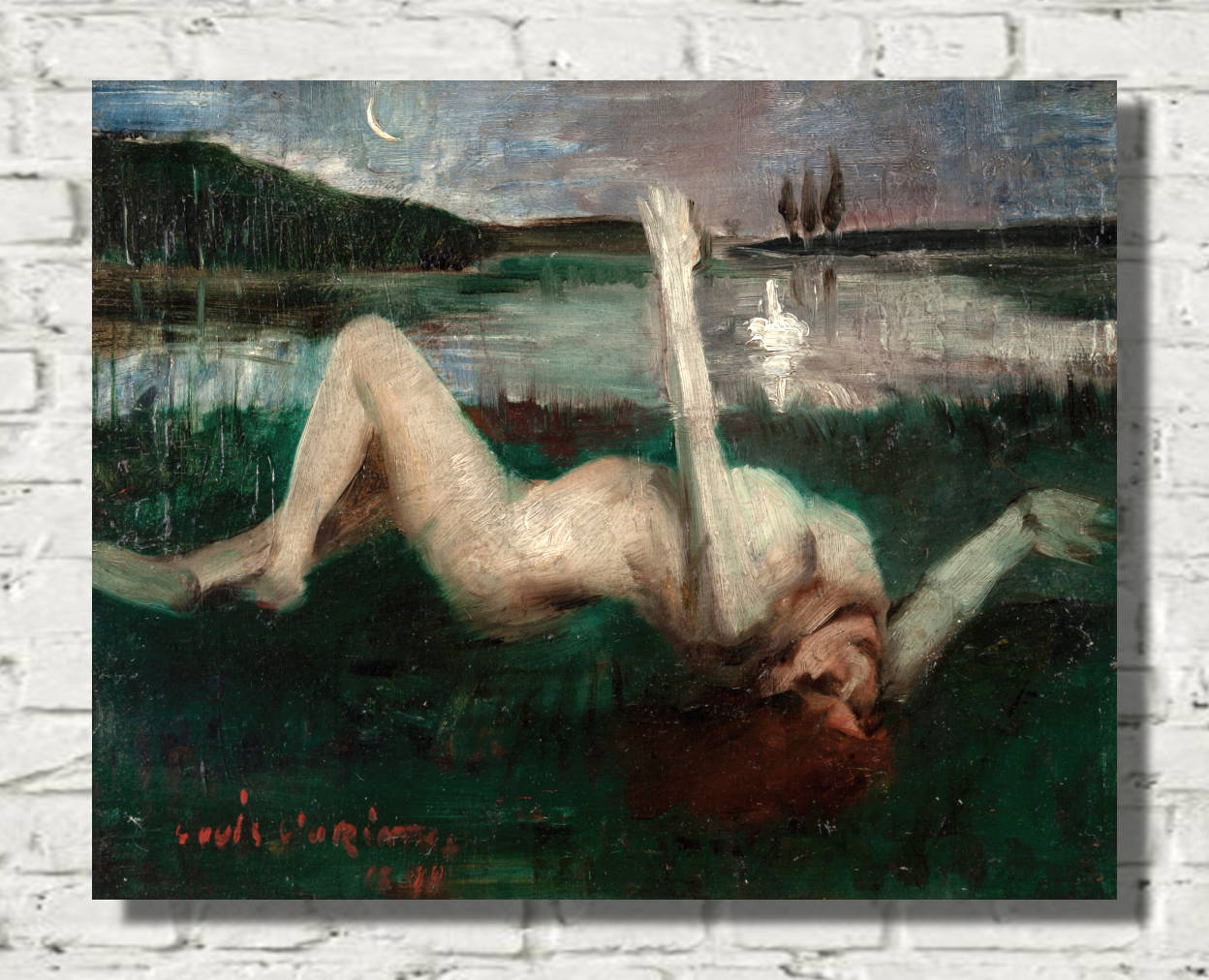 Lovis Corinth Print, Leda (1890)