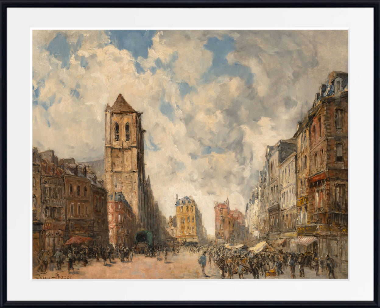 Frank Myers Boggs Print, Le marché à Pont-Audemer