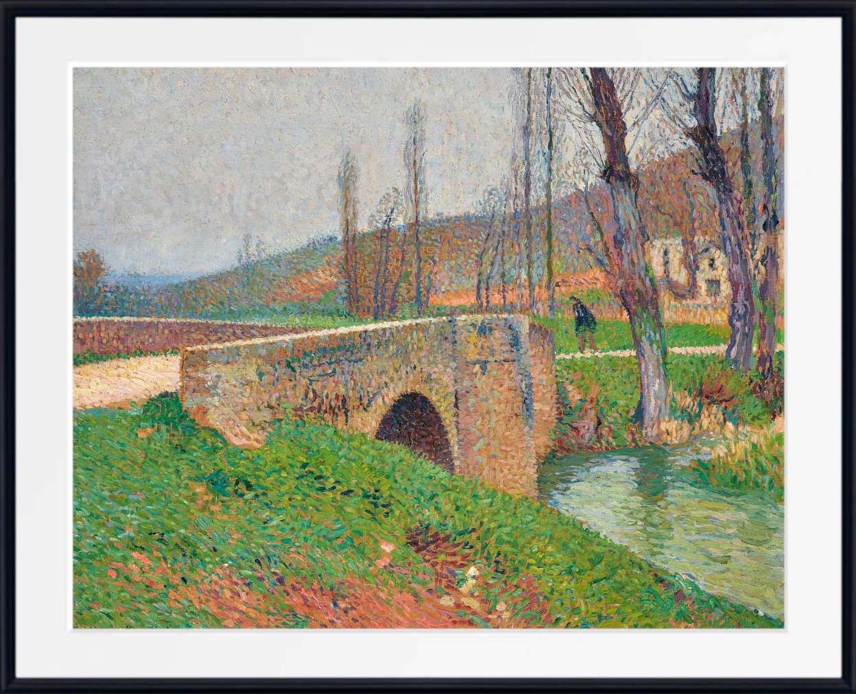 Henri Martin Print, The Bridge, Gray Weather (circa 1920)