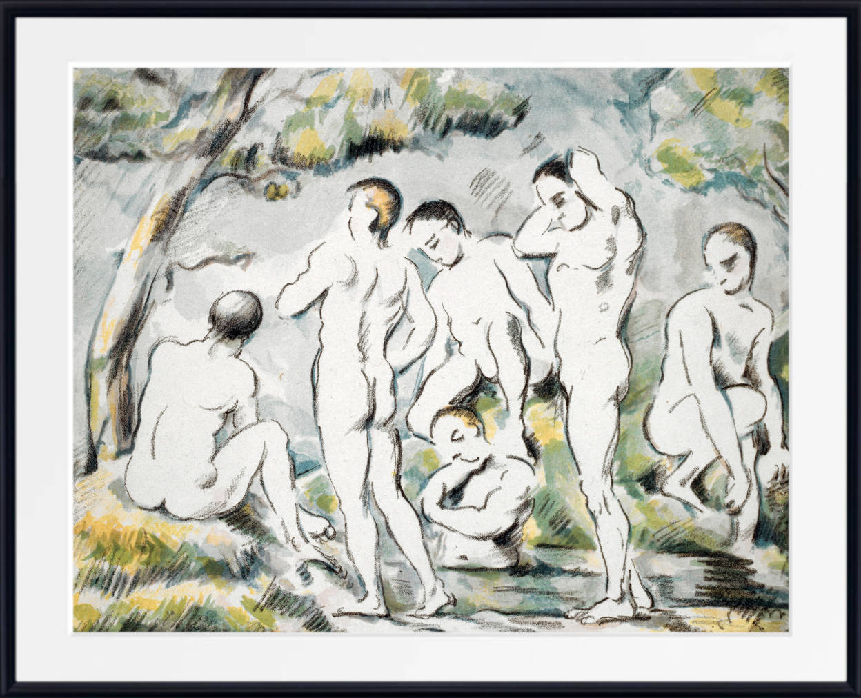 Paul Cézanne Print, The Bathers – Small board (1896)