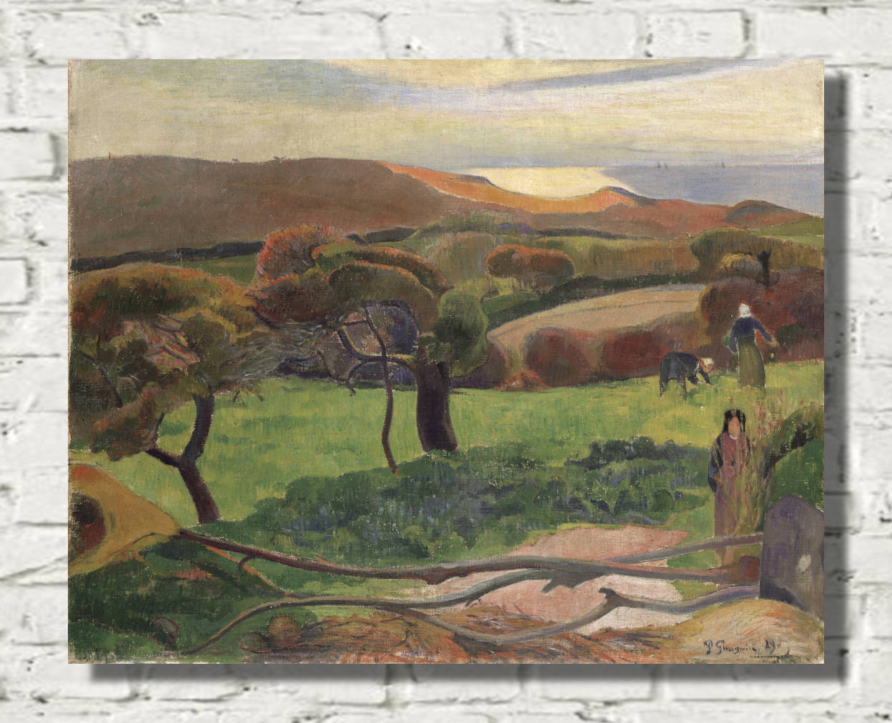 Paul Gauguin Print : Fields by the Sea (1889)