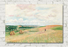Camille Pissarro Print, The Hillsides of Thierceville, Haystacks, Shepherd and Flock (1897)