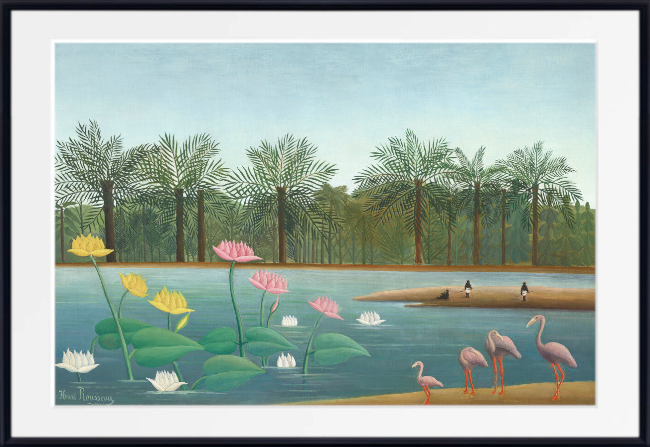 Henri Rousseau - Les Flamants (The Flamingoes) (1910)