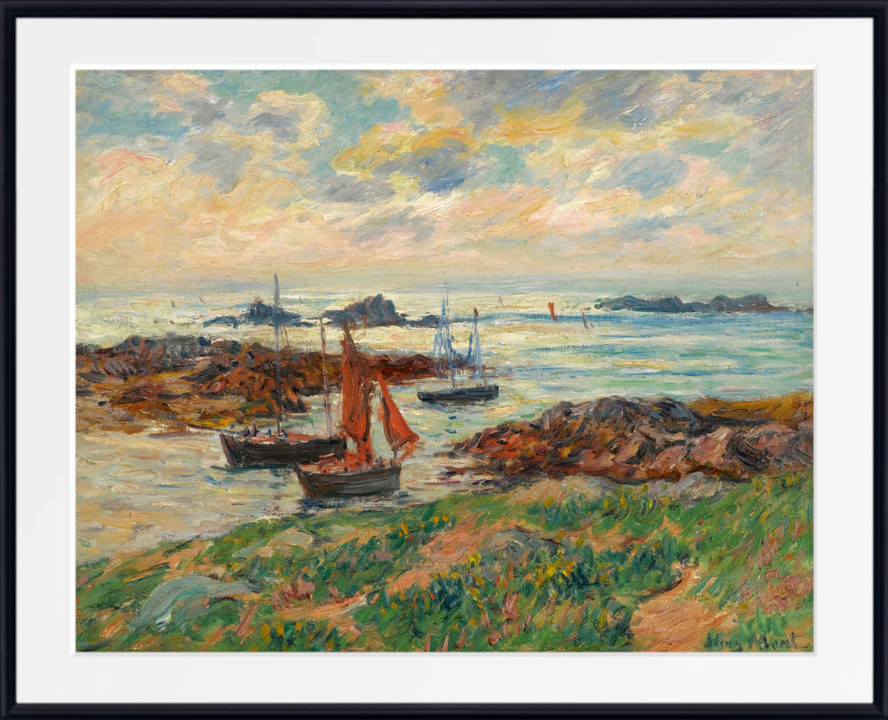 Henry Moret Print, Les Glénans, Finistère (1909)