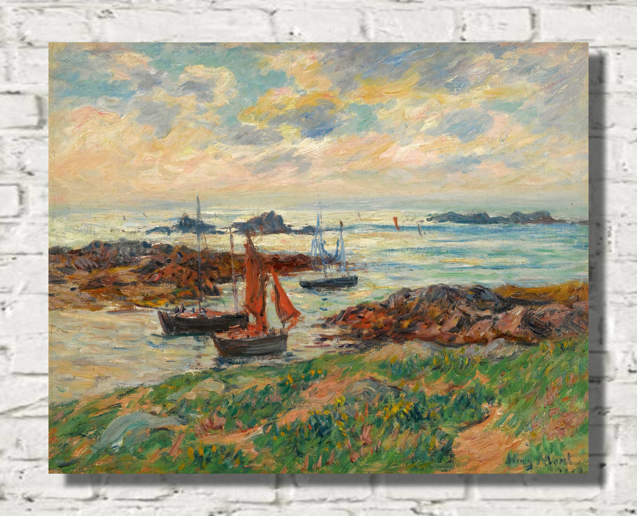 Henry Moret Print, Les Glénans, Finistère (1909)