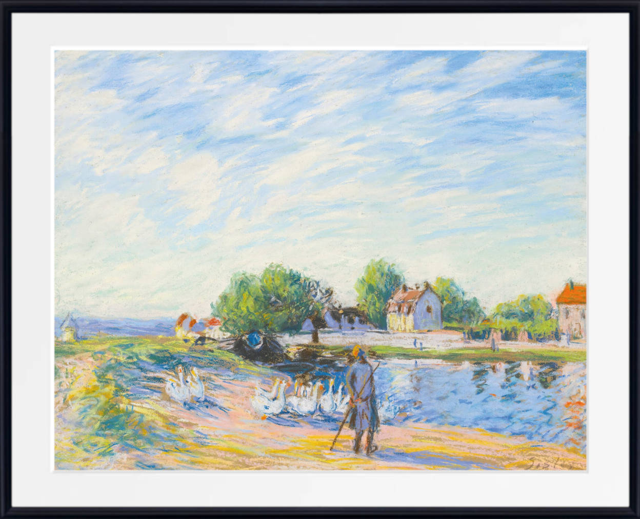 Alfred Sisley Print, The Geese In Saint-Mammès (circa 1885)