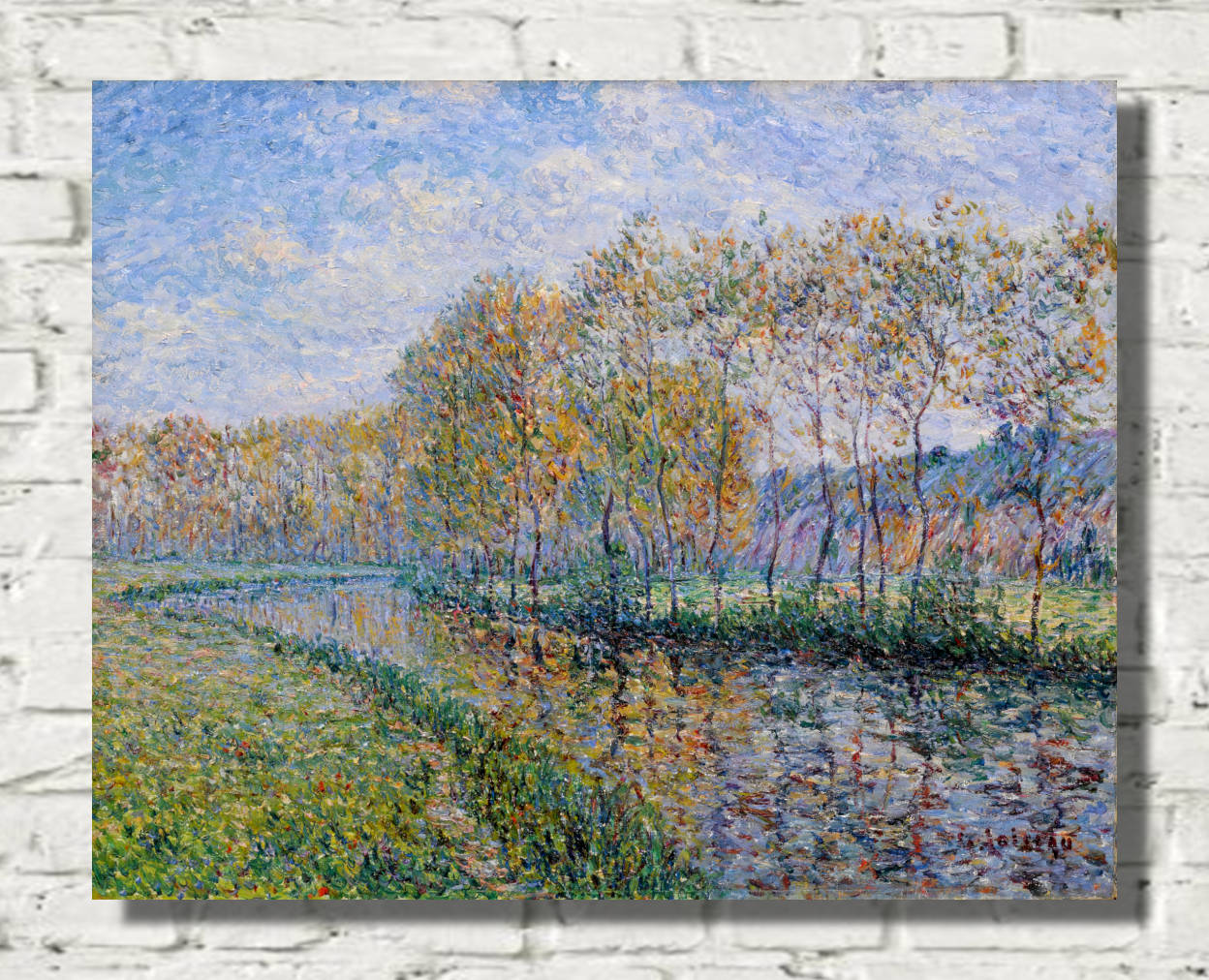 Gustave Loiseau Print, The Banks of the Eure in the Morning, Saint Cyr du Vaudreuil (1899)